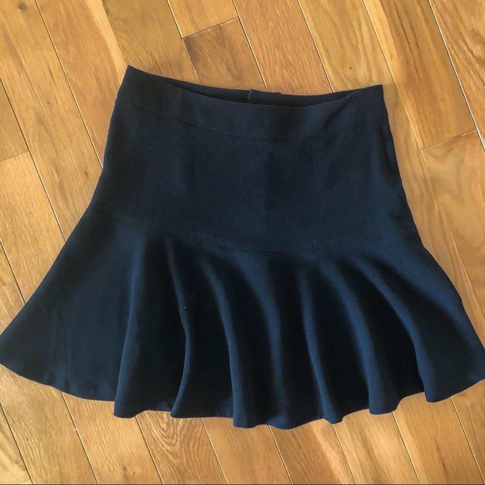 Black mini circle type skirt